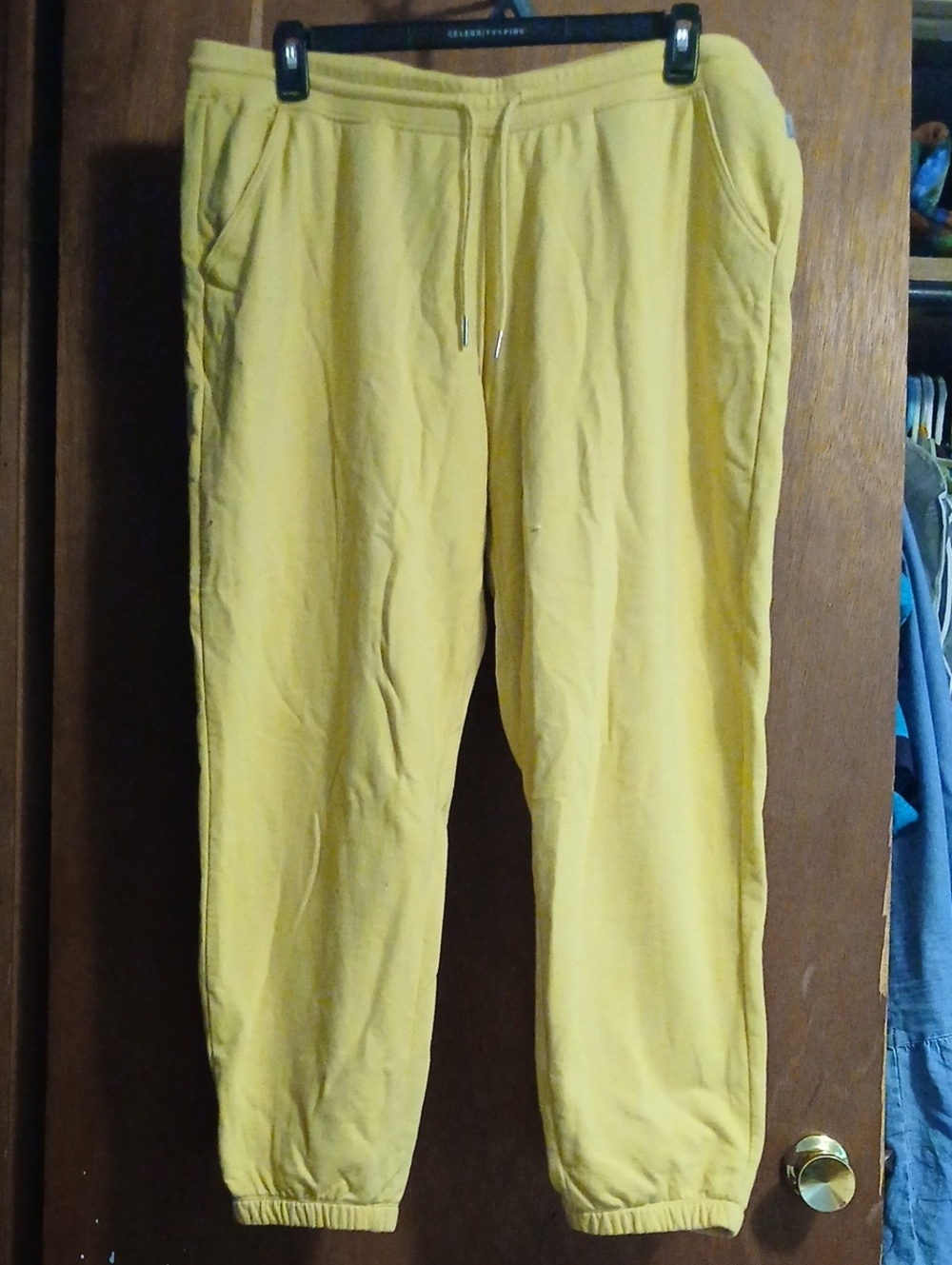Eddie Bauer Woman's MUSTARD Yellow Drawstring Sweatpants